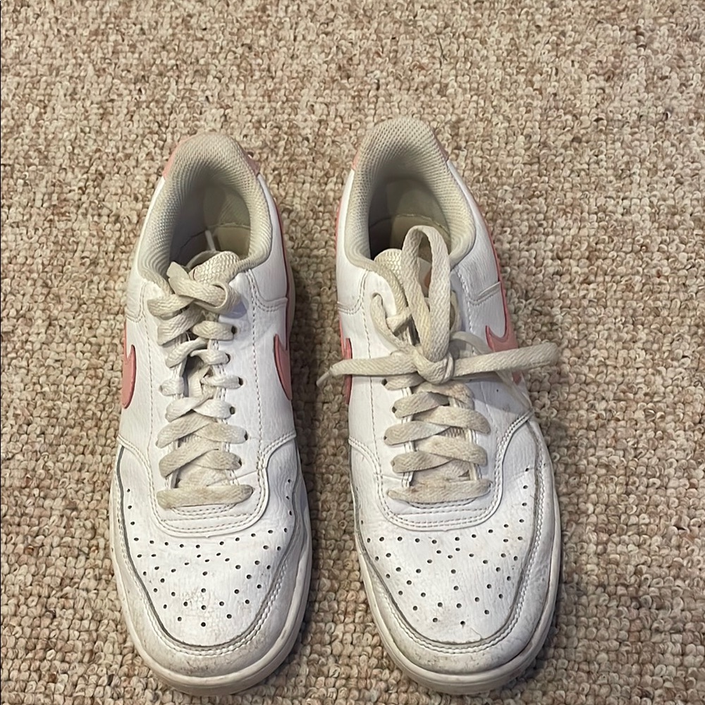 Nike White and Pink Sneakers